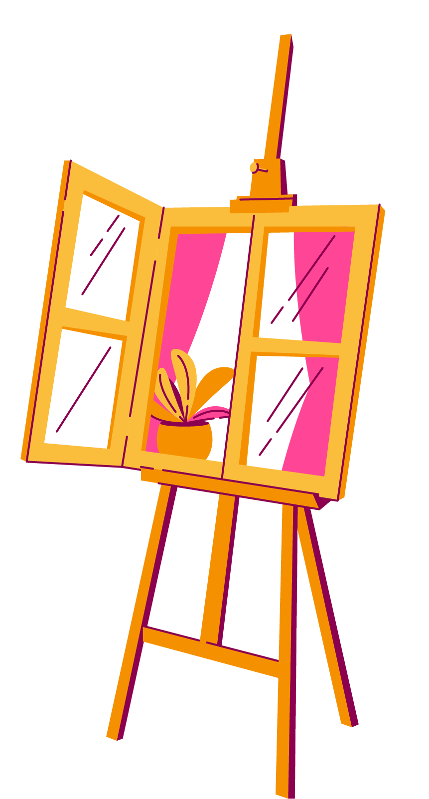 Illustration einer Staffelei zum Hansekulturfestival